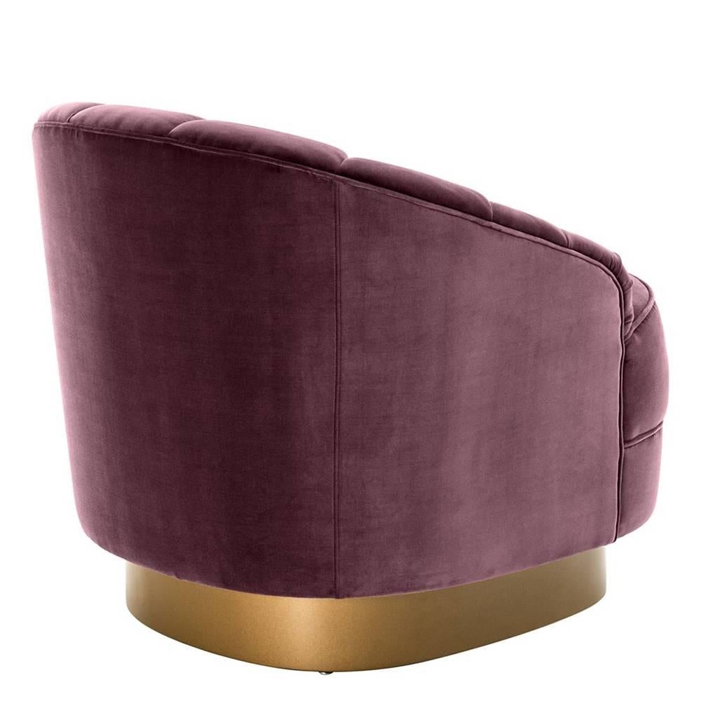 Hand-Crafted Wonder Armchair with Deep Purple or Deep Turquoise Velvet