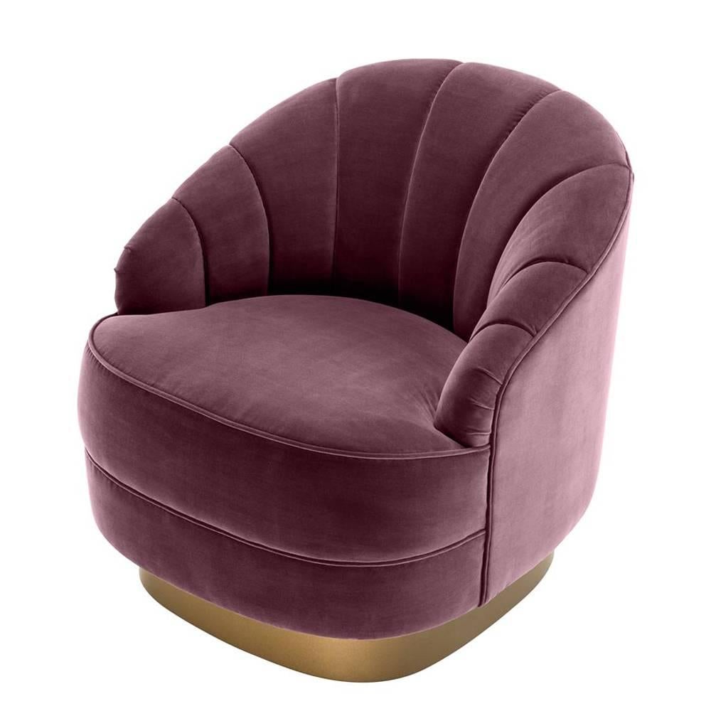 Wonder Armchair with Deep Purple or Deep Turquoise Velvet In Excellent Condition In Paris, FR