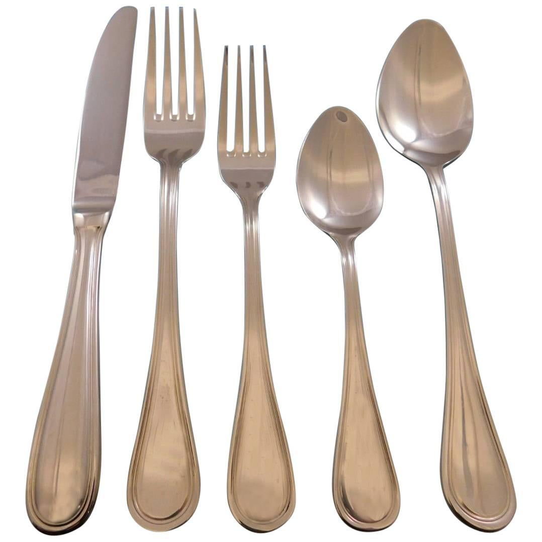 Hadley by Wallace Stainless Steel Flatware Set for 12 Service 66 Pieces Dinner