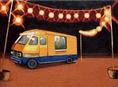 Ice Cream Truck, Oil Painting