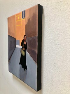 Street in Marrakesch, Ölgemälde