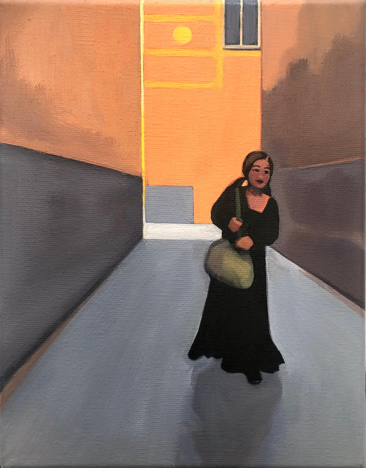 Figurative Painting de Hadley Northrop - Calle en Marrakech, Pintura al óleo