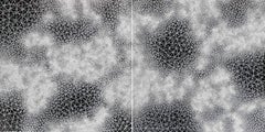 Coerenza - dittico astratto geometrico in bianco e nero