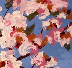 "Fleurs" by Hadley Rampton, Landscape Oil Painting, Cherry Blossoms