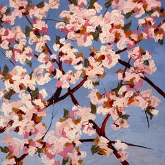 "Fleurs" by Hadley Rampton, Landscape Oil Painting, Cherry Blossoms