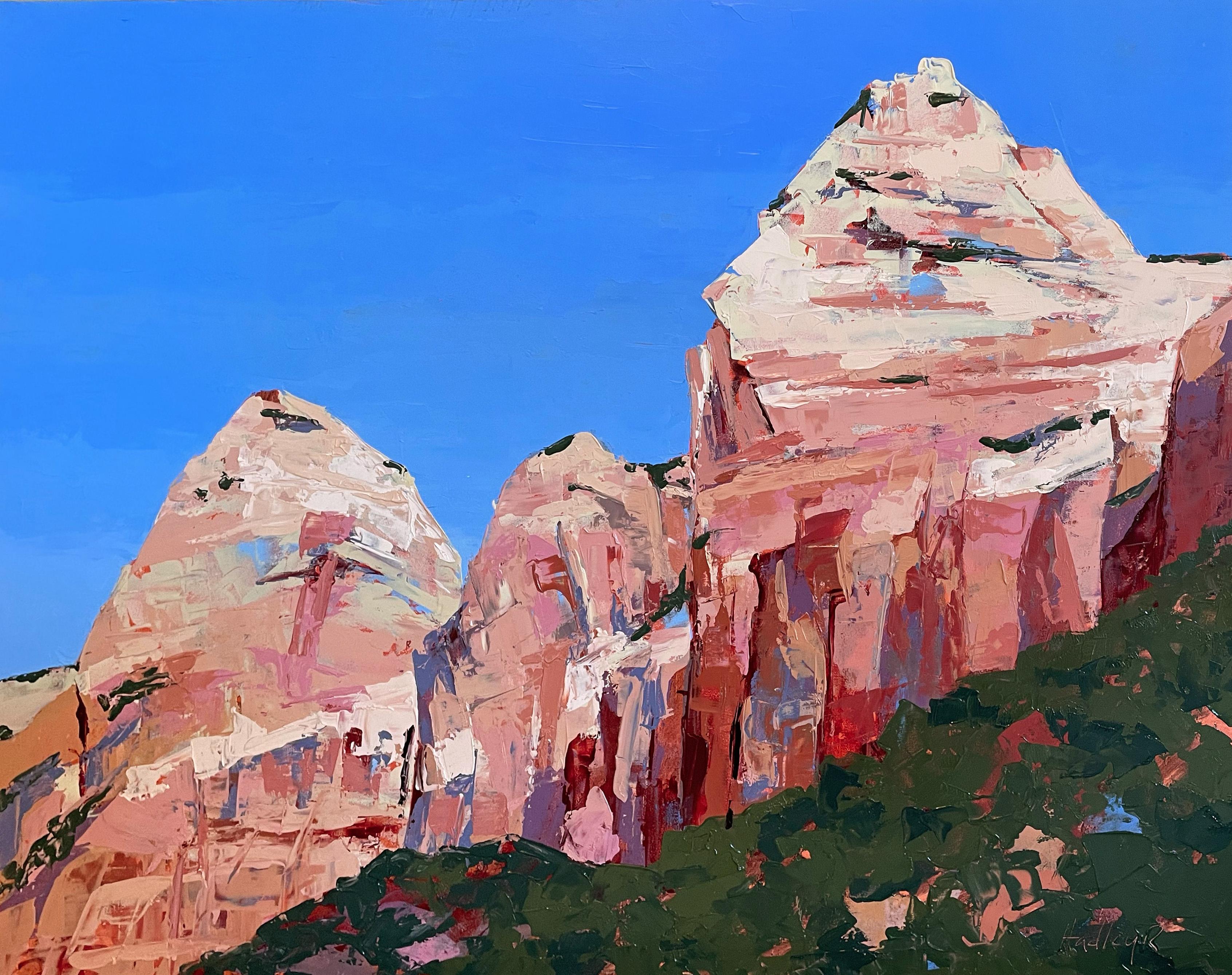 Hadley Rampton Figurative Painting - "Late Afternoon Patriarchs, Zion" Oil Painting