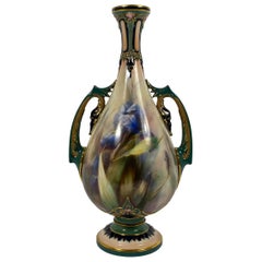 Hadley’s Worcester Porcelain Vase, ‘Orchids’, circa 1900