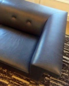 Hadrian Leather Sofa by Jean-Michel Wilmotte for Holly Hunt, 2010, French Gray
