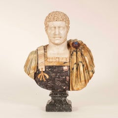 Busto romano de mármol de brecha de Adriano