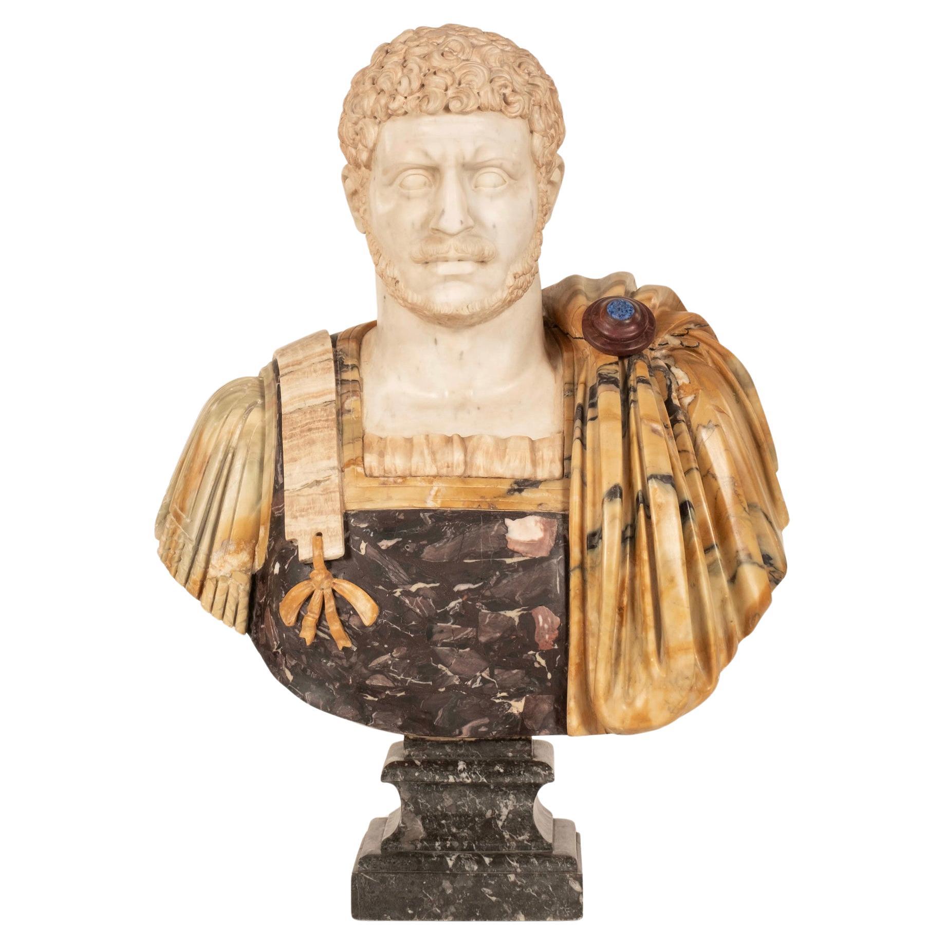 Hadrian Römische Breccia Marmor Büste im Angebot
