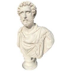 Hadrian Roman Emperor Bust Sculpture, 20th Century
