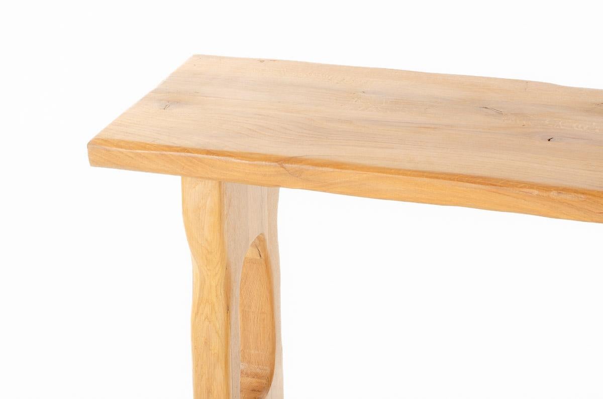 Hadrien console table in oak G44 collection For Sale 2
