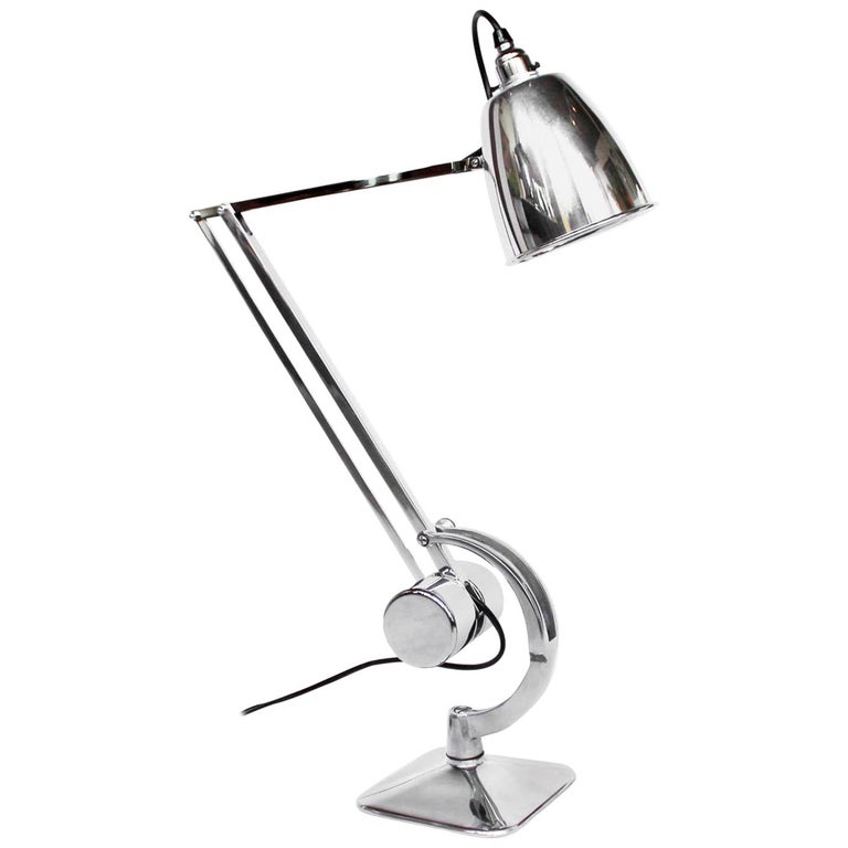 Hadrill and Horstmann Counterpoise Desk Lamp Chromed and Polished Metal