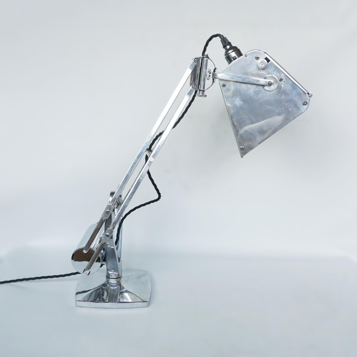 Hadrill & Horstmann Pluslite Table Lamp with Magnifying Glass, Circa 1940 3