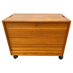 Hadsten Rolling Solid Teak File Caninet