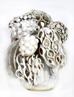 Haeckel Sculpture in Glazed Ceramic by Trish DeMasi