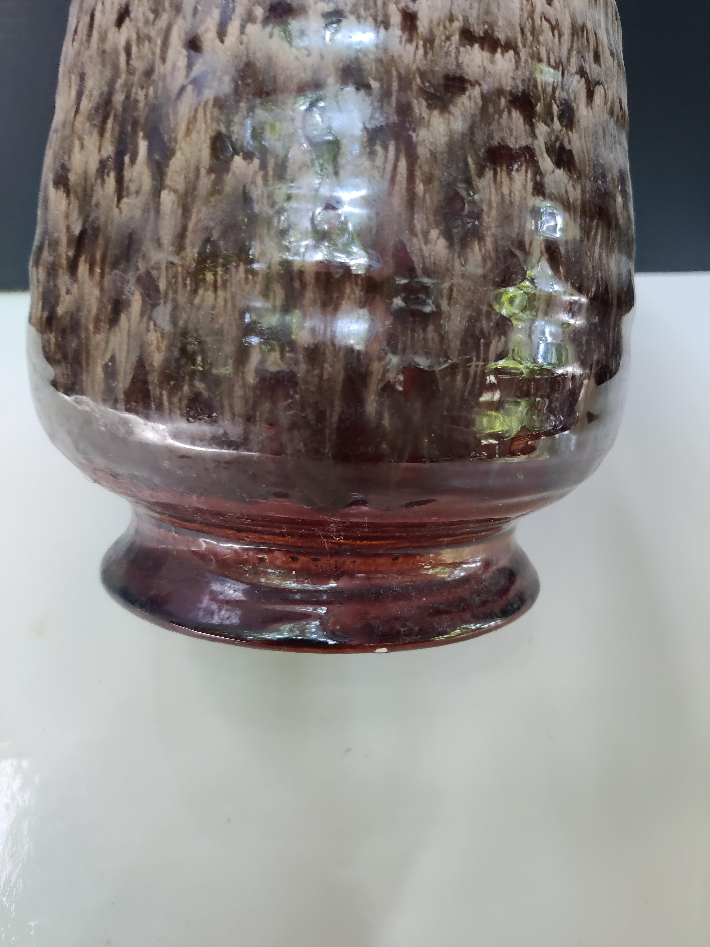 Vaso Haeger 1970 Mid-Century Modern con smalto lavico in vendita 1