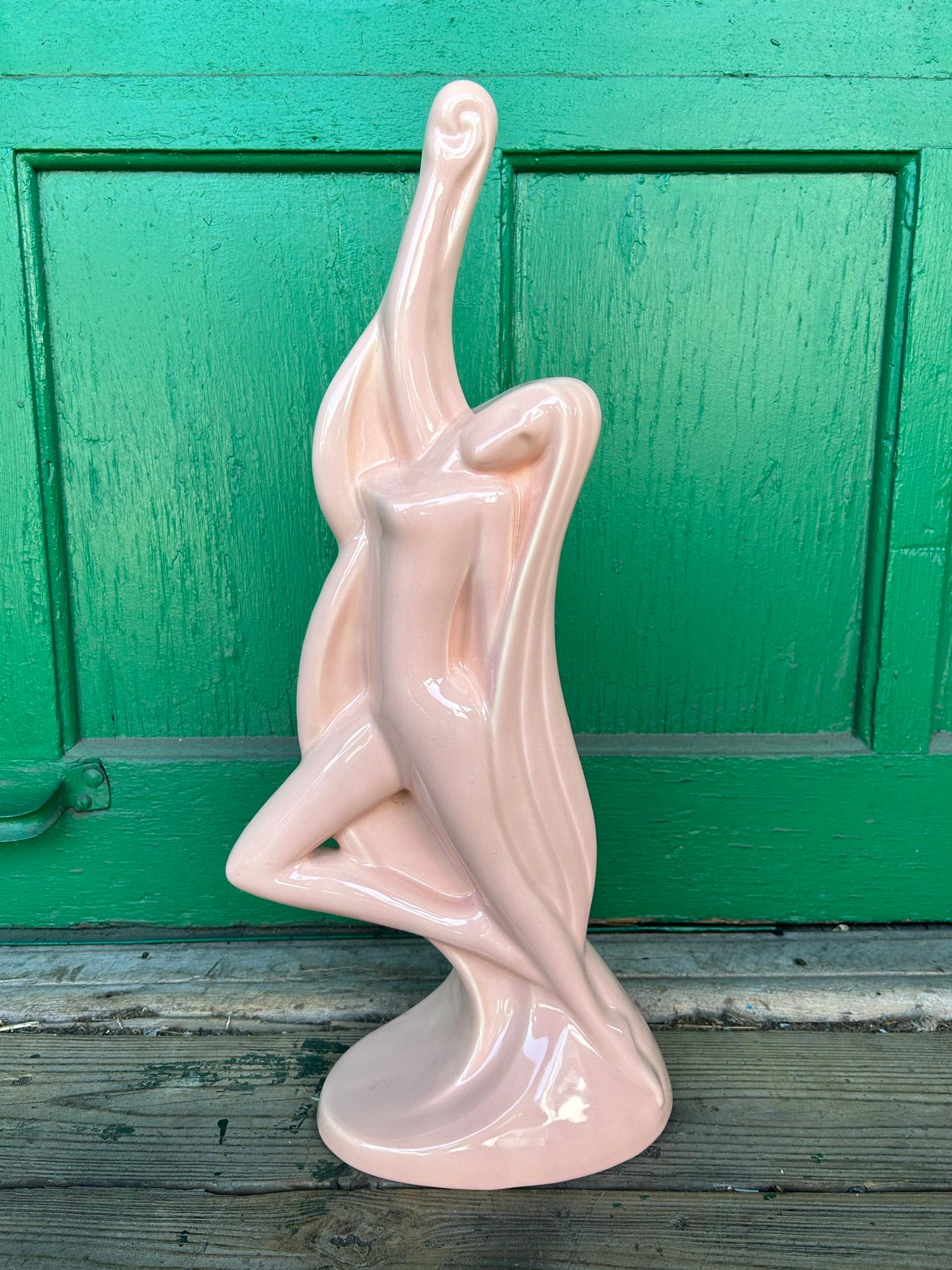 Haeger 1980s Art Deco Cerámica Escultura Figural Dama Estatua en venta 6