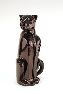 Haeger Art Deco Style Ceramic Black Panther
