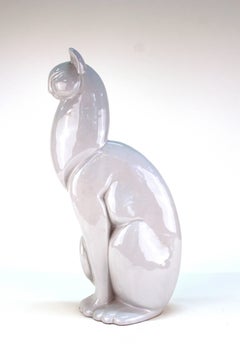 Haeger Ceramic Cat with Glass Eye