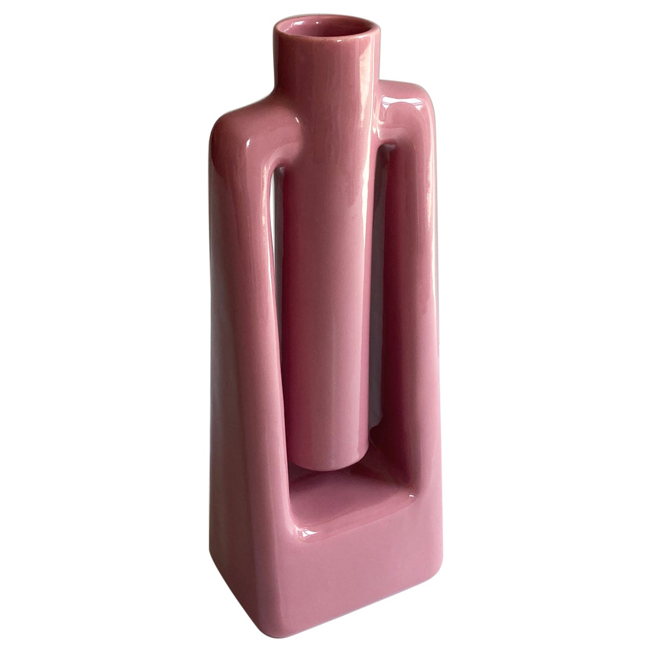 Haeger Mauve Pink Abstract Postmodern Vase
