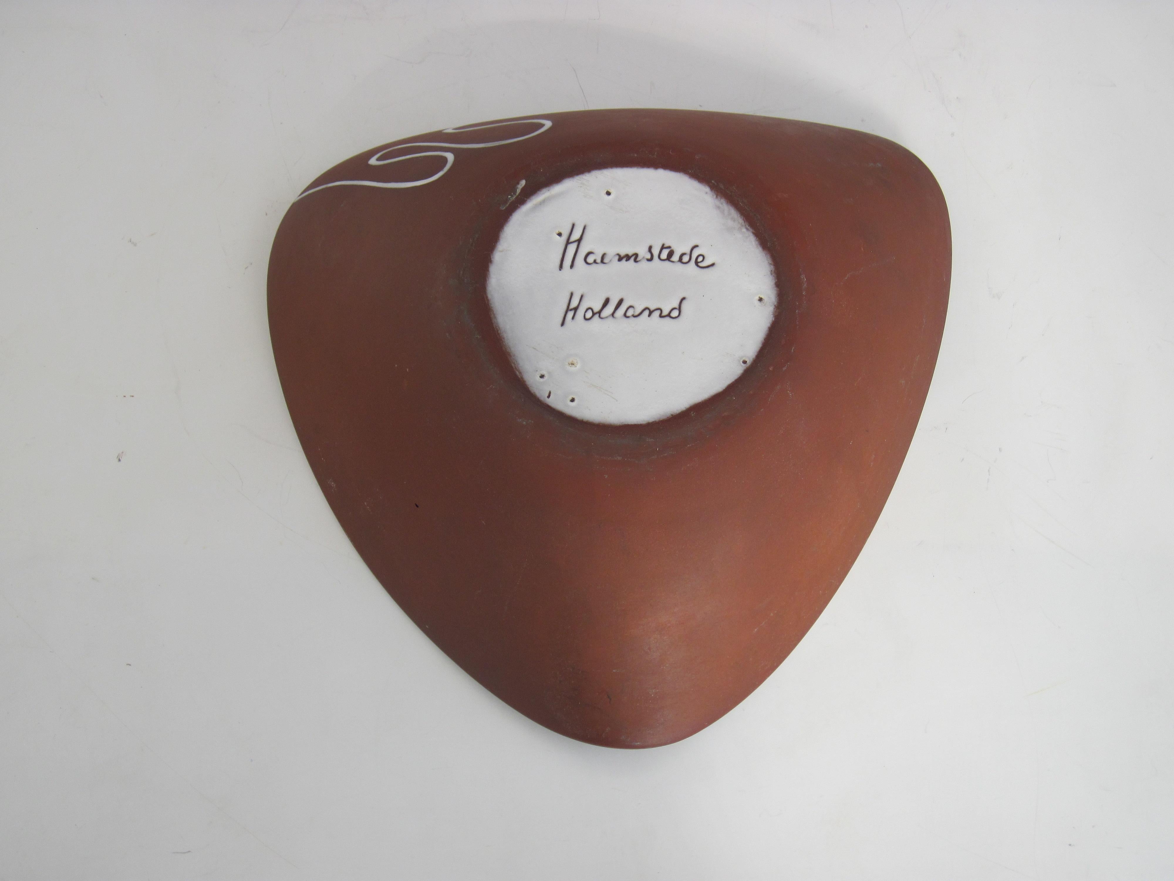 Haemstede Holland Minimalist Ceramic Bowl For Sale 1