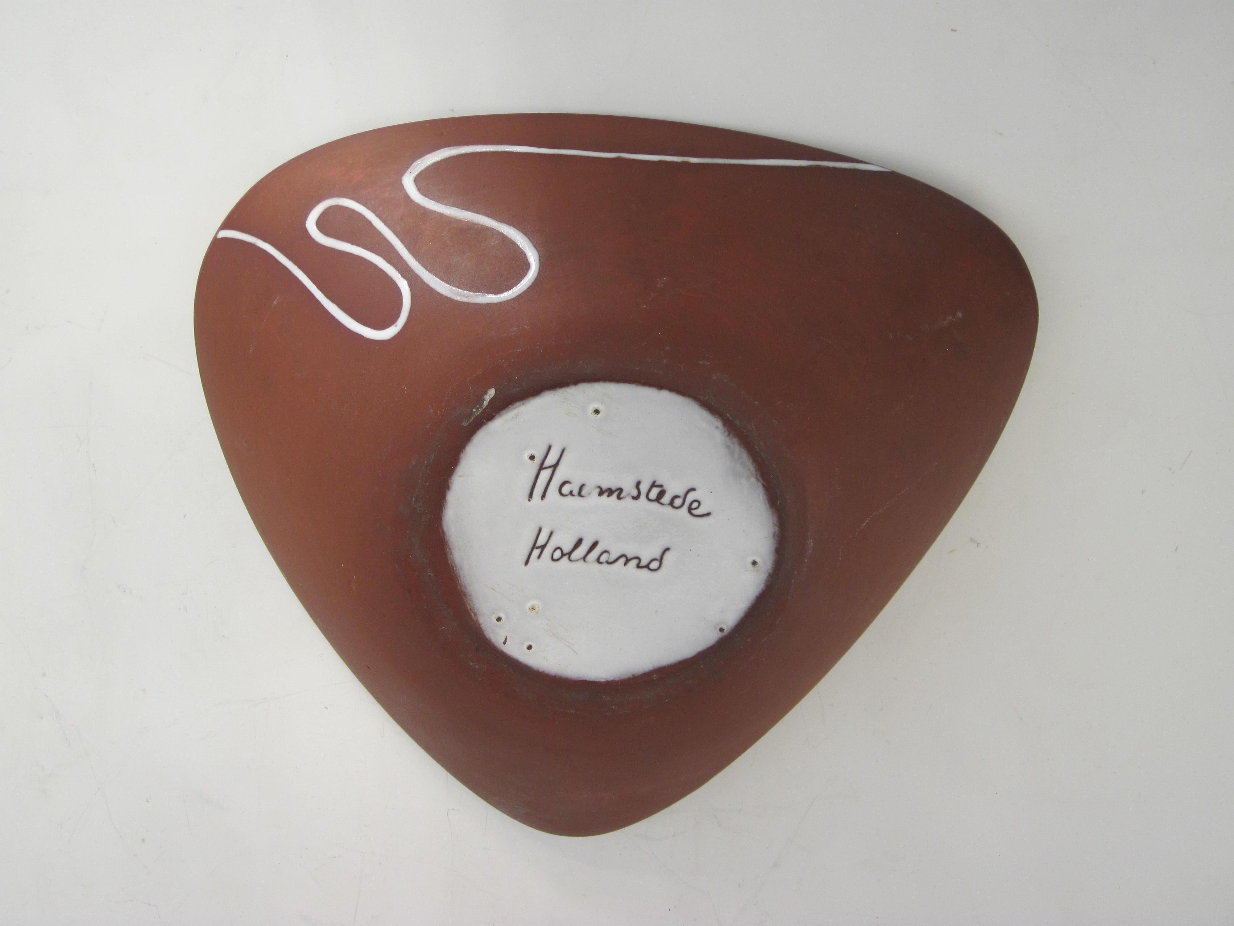 Haemstede Holland Minimalist Ceramic Bowl For Sale 2