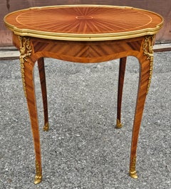 Haentges Freres Vergoldete Bronzemontierte Kingwood Gueridon. Paris, CIRCA 1890er Jahre