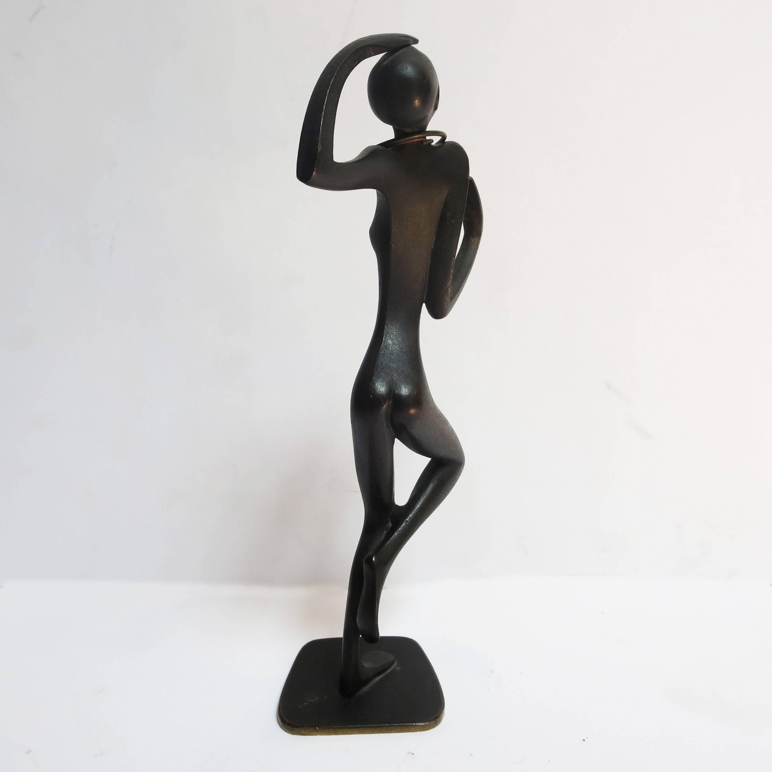 Cast Hagenauer Art Deco Dancing Woman African Sculpture