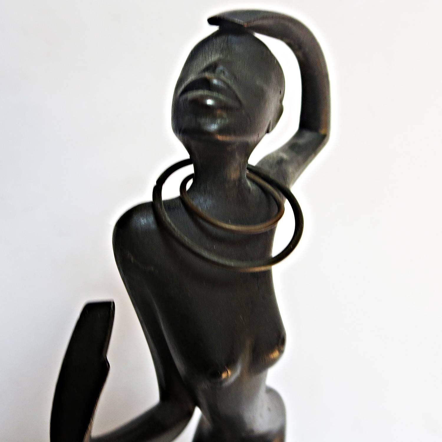 Mid-20th Century Hagenauer Art Deco Dancing Woman African Sculpture