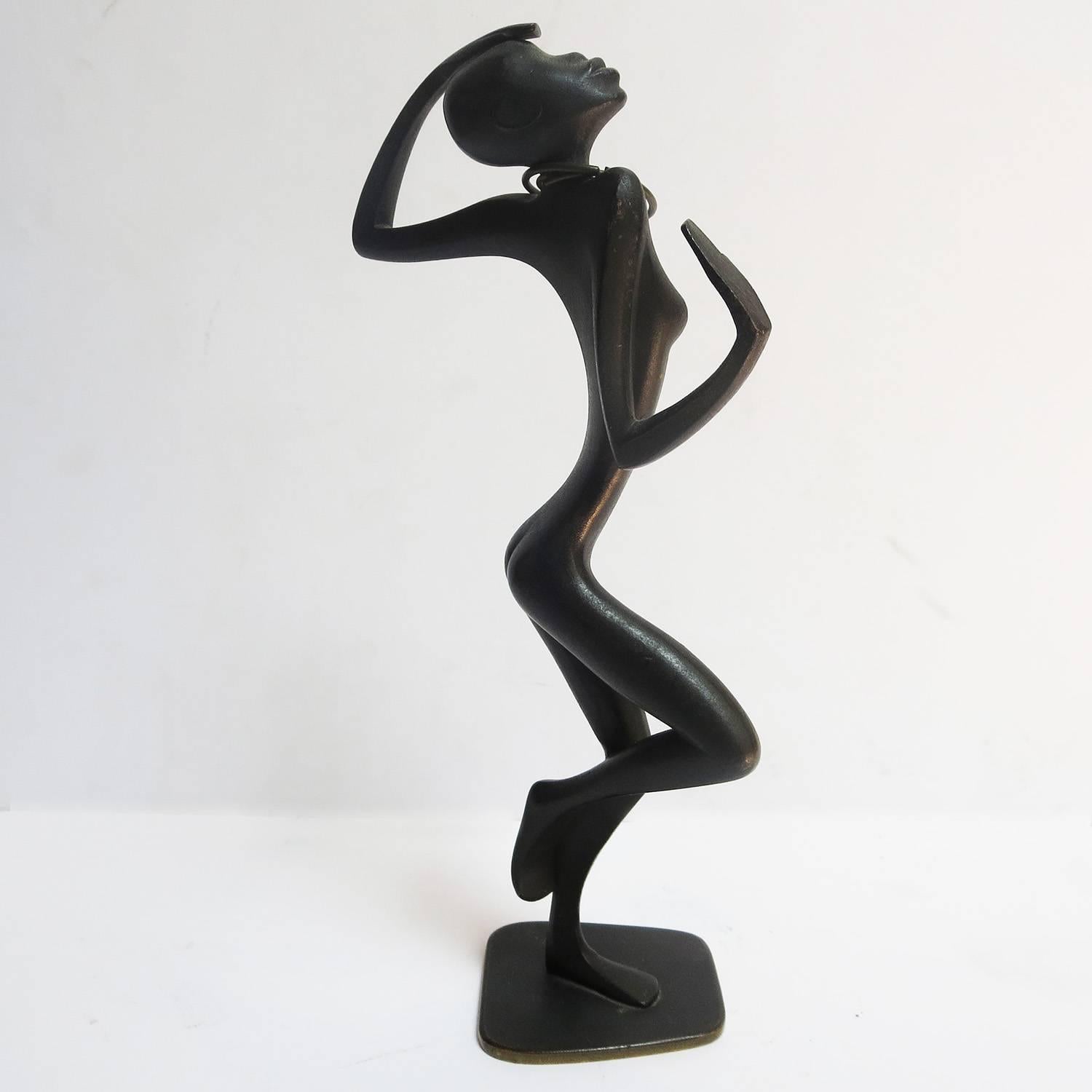 Hagenauer Art Deco Dancing Woman African Sculpture 1