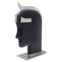 Hagenauer Art Deco silver-plated metal head