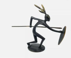 Hagenauer Bronze Werkstatte Hagenauer Bronze Warrior Art Deco Sculpture