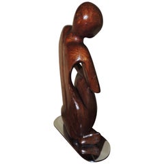 Vintage Hagenauer Modernist Sculpture in Wood Art Deco