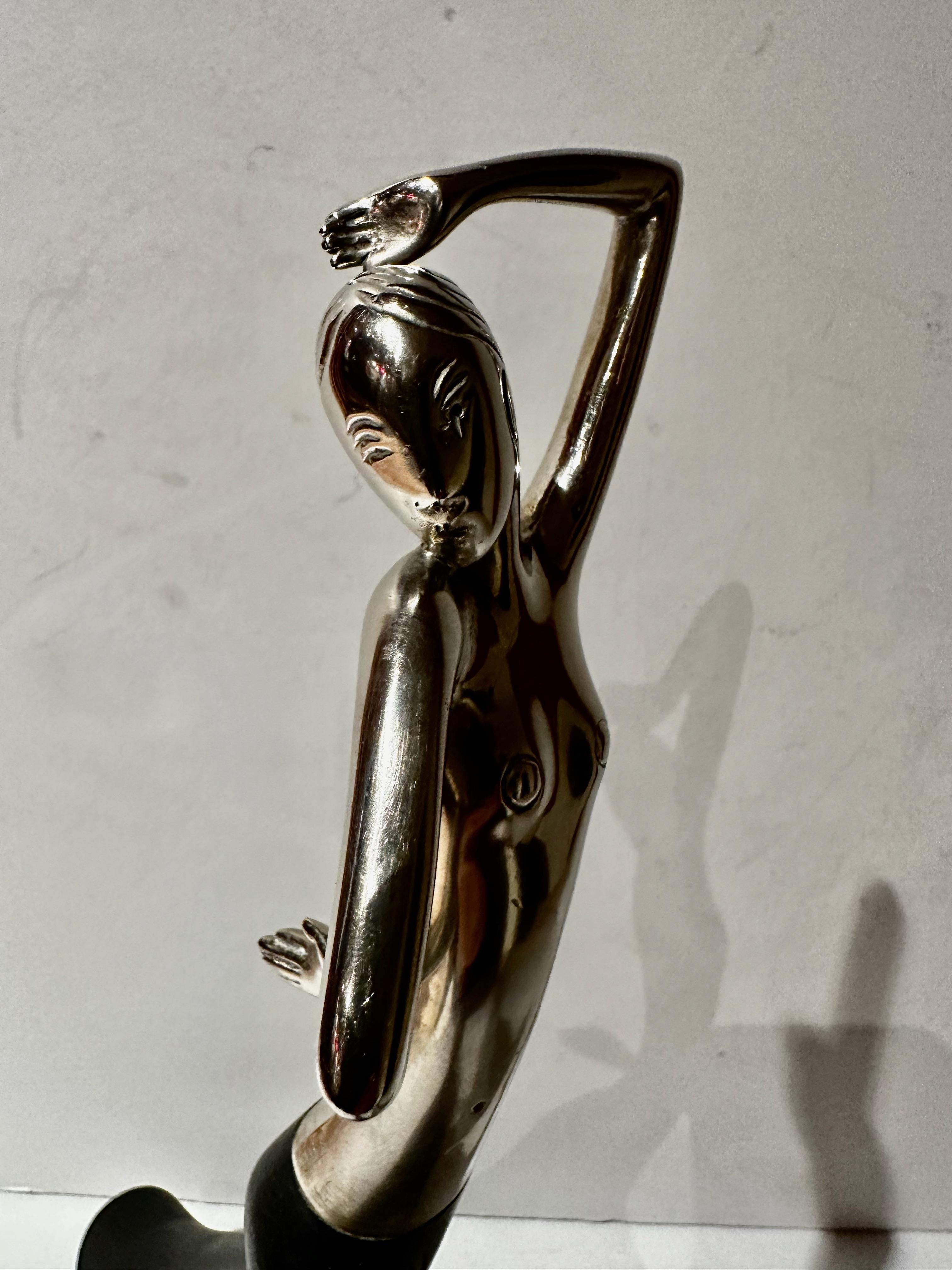 Mid-20th Century Hagenauer Modernist Sculpture Josephine Baker Made in Vienna Rare For Sale