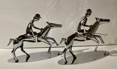 Hagenauer Polo Players Mounted on Horse Pair Wien
