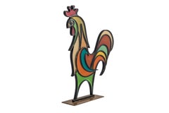 Hagenauer Rooster Austrian Midcentury Brass Resin 1940s-1950s Art Deco