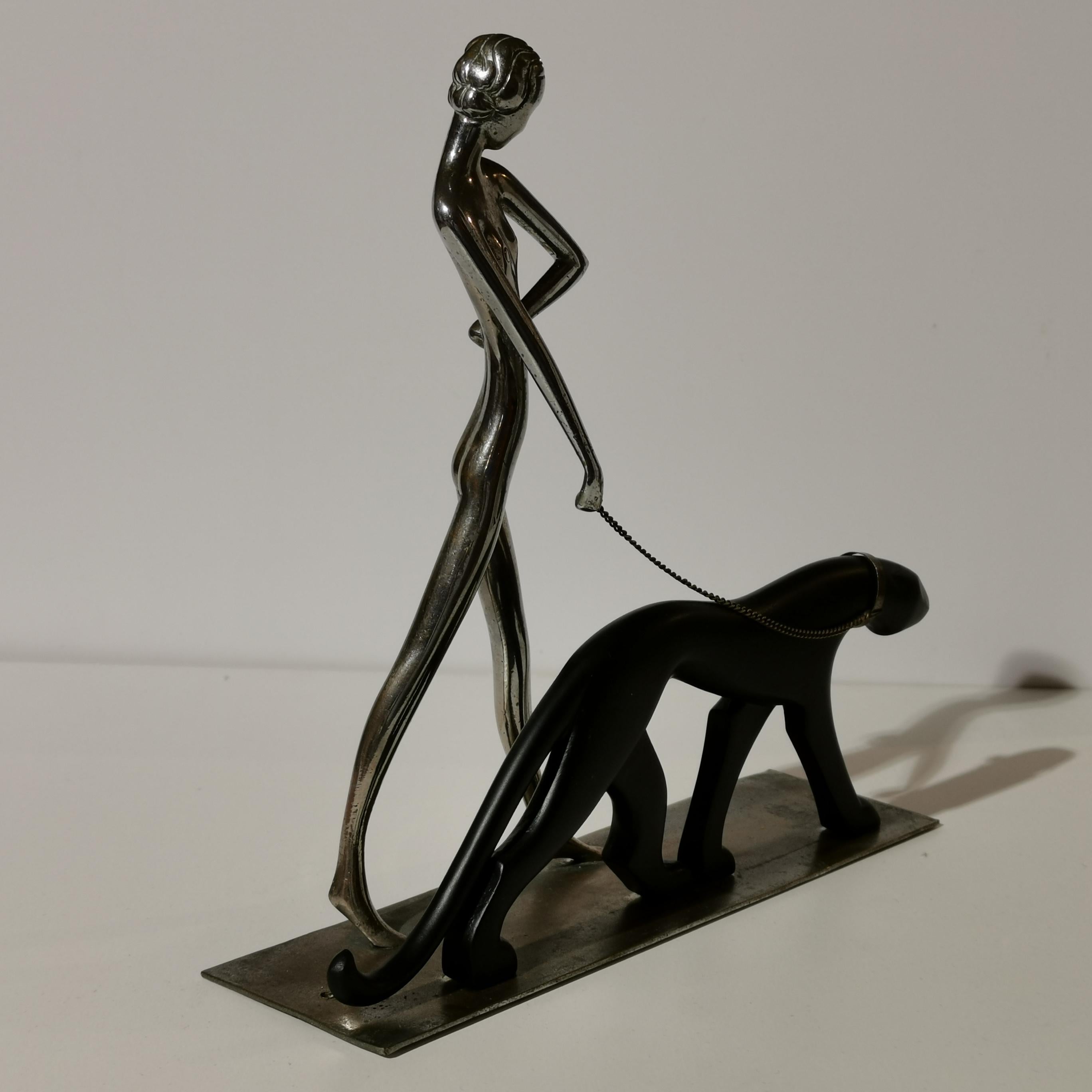 Sculpture de Hagenauer « Femme marchant en panthère », Vienne en vente 5