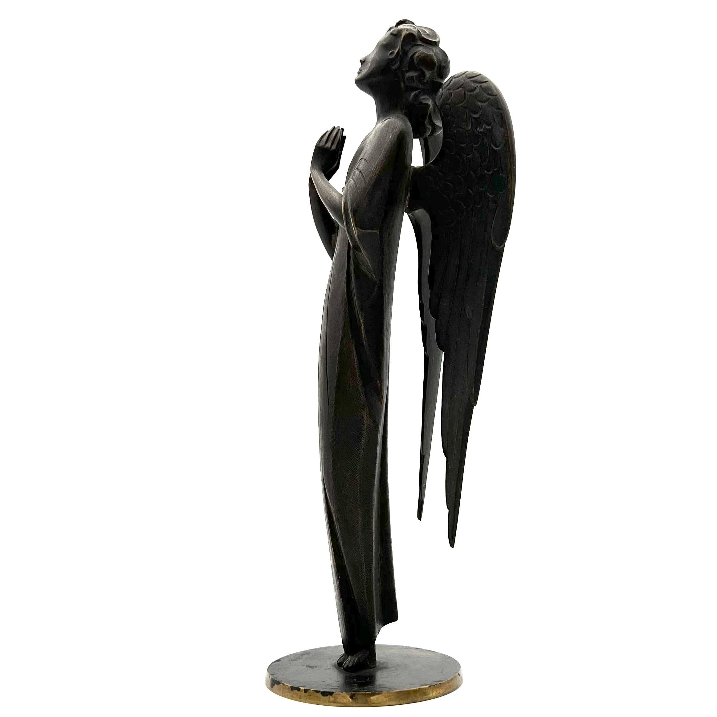 Hagenauer Solid Bronze Figure Angel 1930/50 1