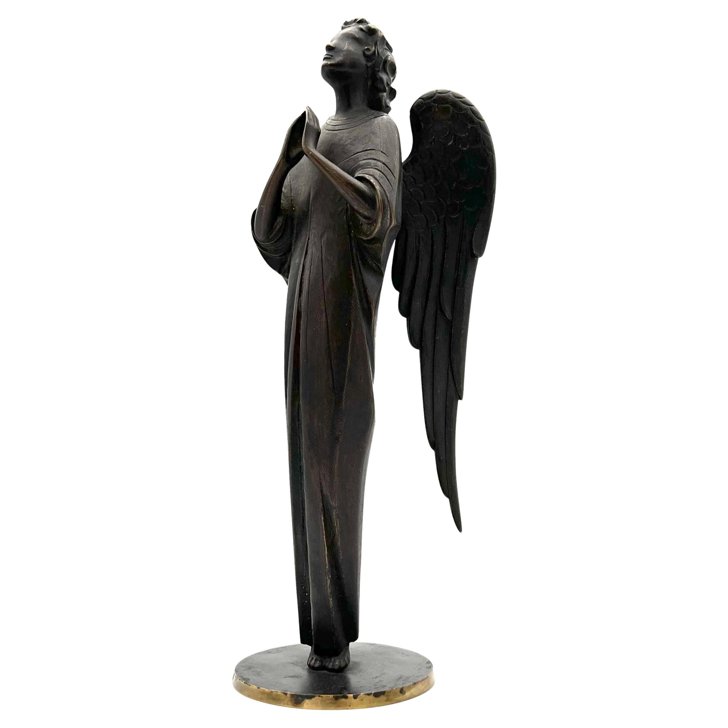 Hagenauer Solid Bronze Figure Angel 1930/50