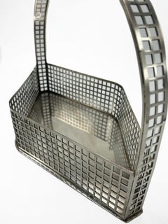 Hagenauer Vienna Art Deco Silver Metal Basket, Austria