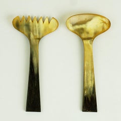 Hagenauer Vienna Midcentury Horn Salad Servers