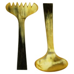 Hagenauer Vienna Midcentury Horn Salad Servers