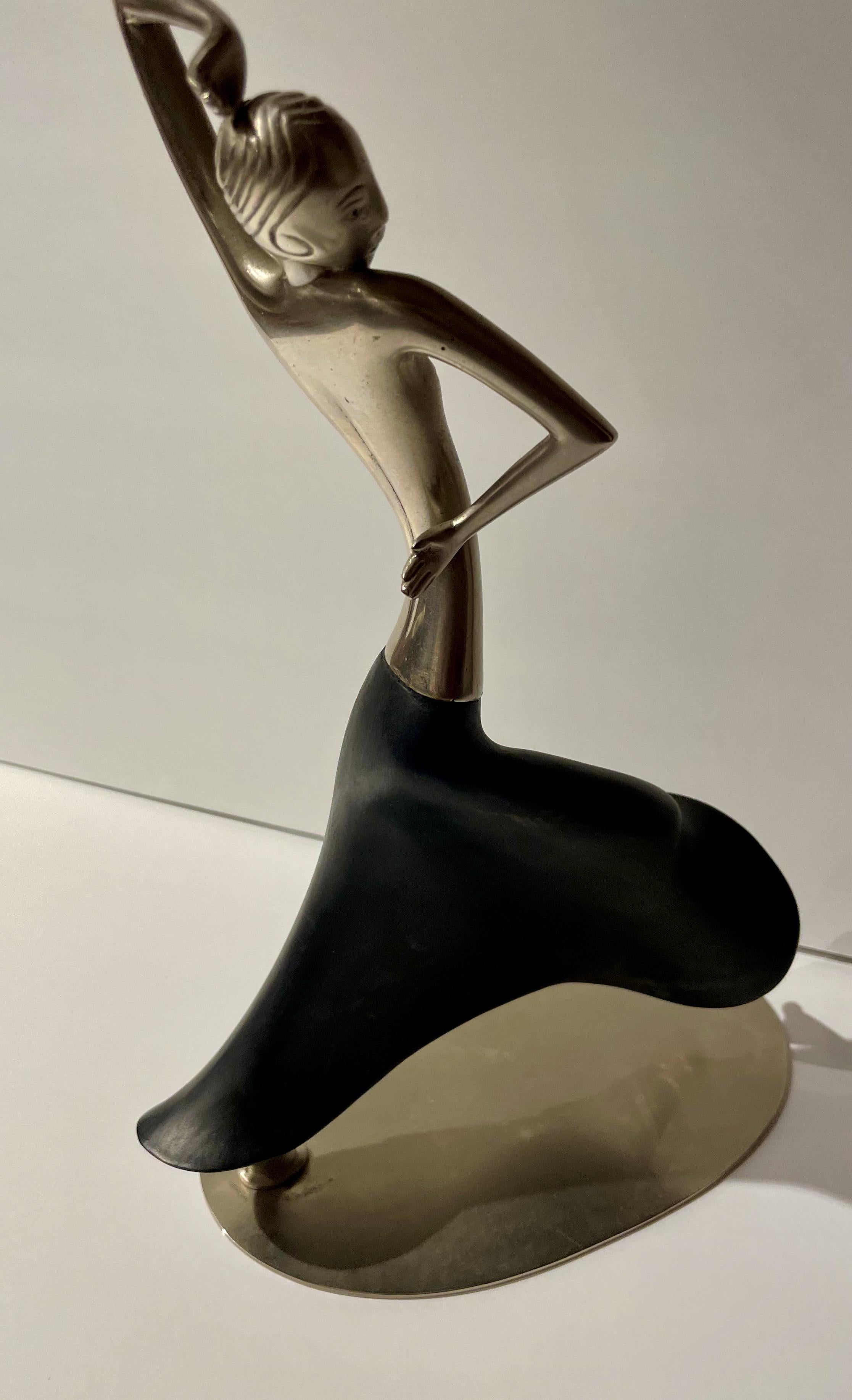 Enamel Hagenauer Wein Modernist Sculpture Josephine Baker