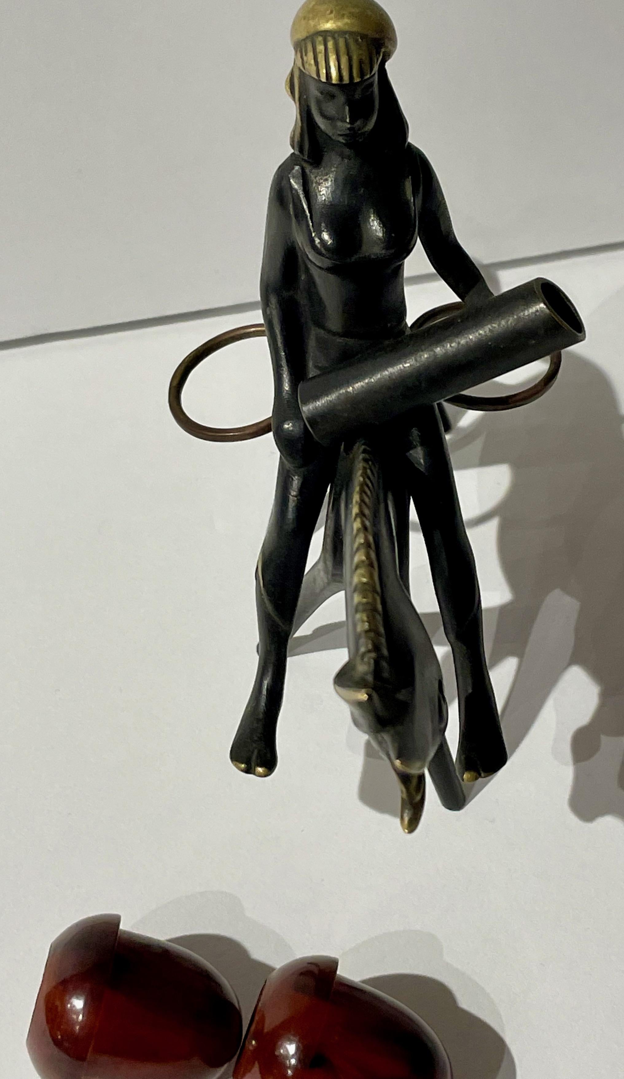 Mid-20th Century Hagenauer Wein Sculpture Woman on Donkey