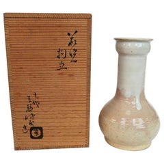 Hagi Ikebana Vase by Kyusetsu Miwa X Japanese Studio Pottery