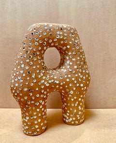 Hagi Spot Raku Clay Ceramic Sculpture by Stephanie Phillips