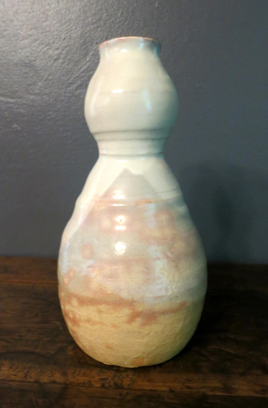 Hagi Ikebana Vase by Kyusetsu Miwa X Japanese Studio Pottery For Sale 6