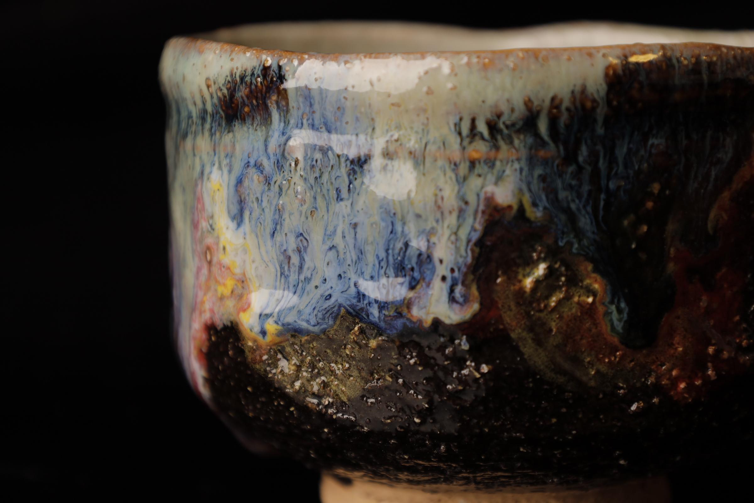 Hagi-ware Chawn (tea bowl) by famous Seigan Yamane For Sale 5