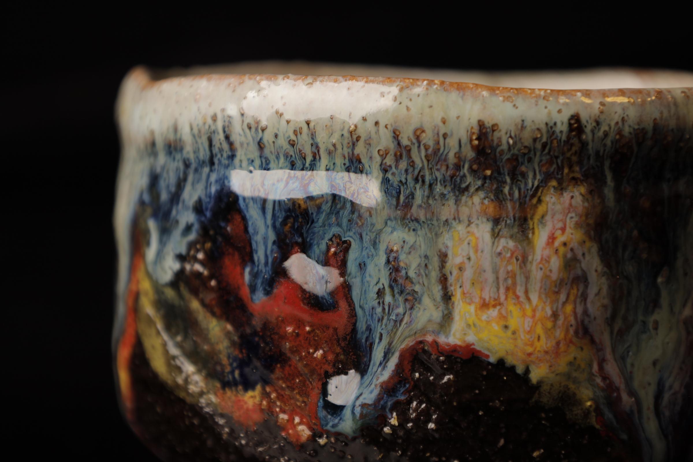 Hagi-ware Chawn (tea bowl) by famous Seigan Yamane For Sale 10